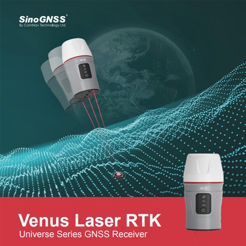 SINO GNSS 1590채널 GPS수신기 VENUS LASER RTK / IMU 레이저거리 포인트 측량 측설